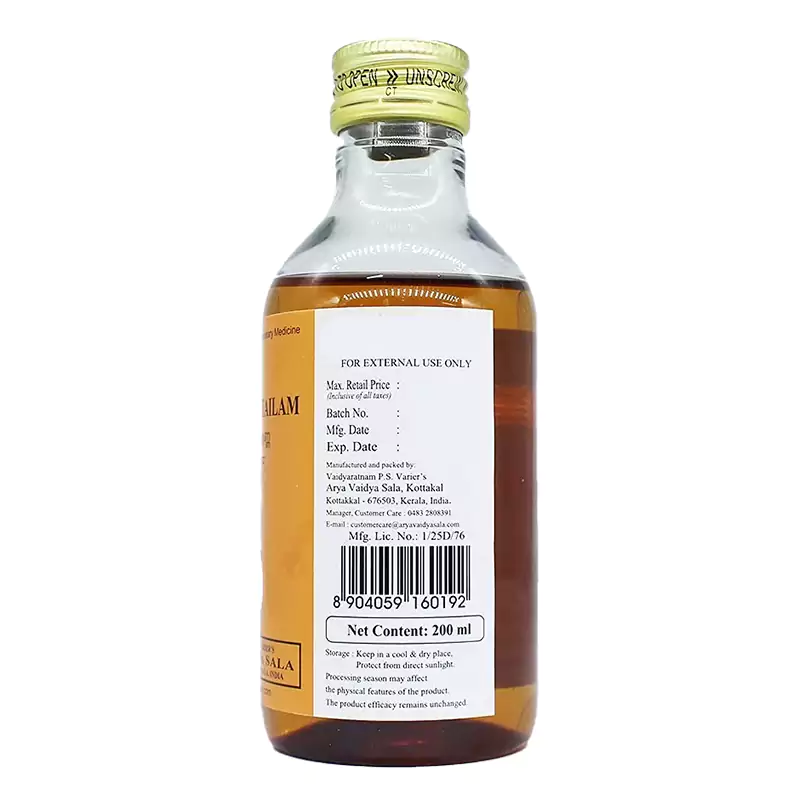 Kottakkal Arya Vaidyasala Karpuradi Tailam, 200 ml-3.webp